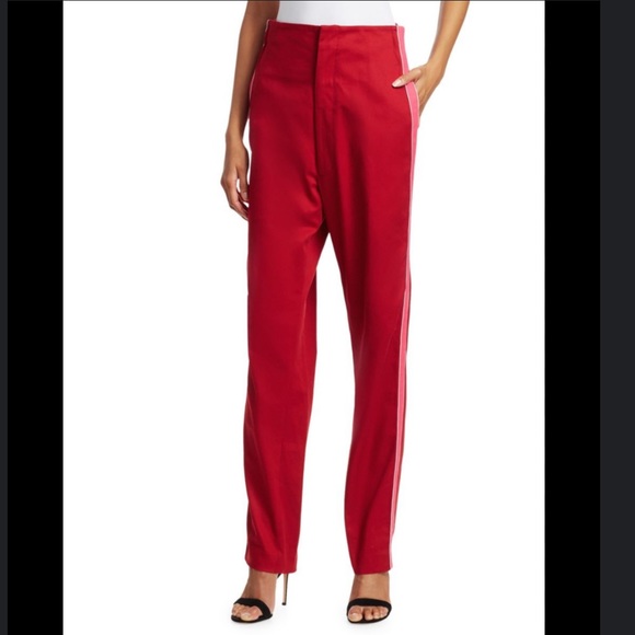 TRE by Natalie Ratabesi Red/Pink Side Stripe Anita Pant in Maroon 6 - Picture 3 of 15